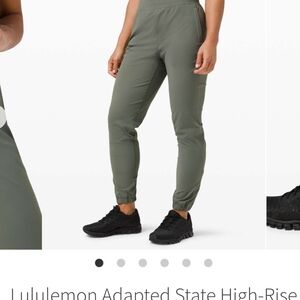 Lululemon Athletica Olive Green High-Rise Pants